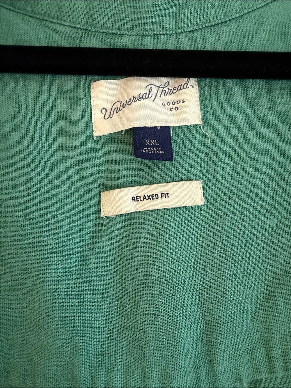 Universal Thread Linen Blend Matching Set | Soft Green Button Up & Shorts - Picture 4 of 5